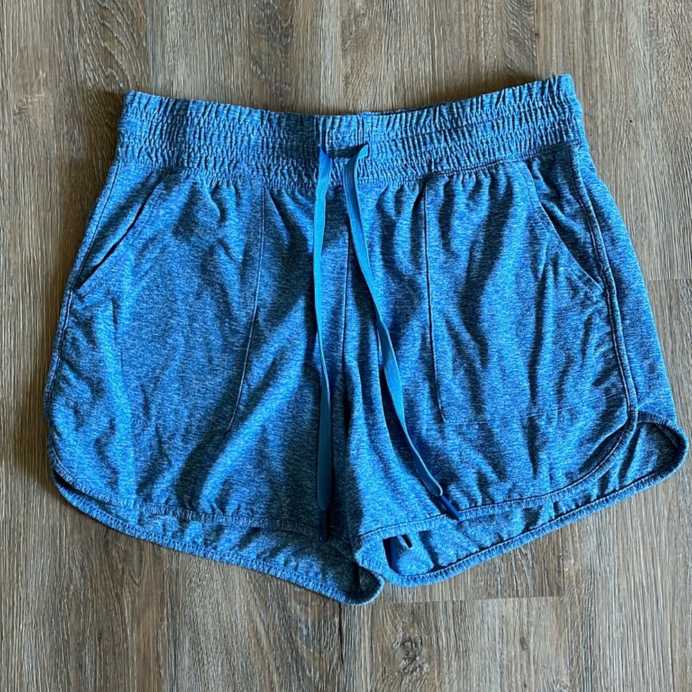 Athletic Work Heathered Blue Loose Fit Elastic Waistband Athletic Shorts Size XS